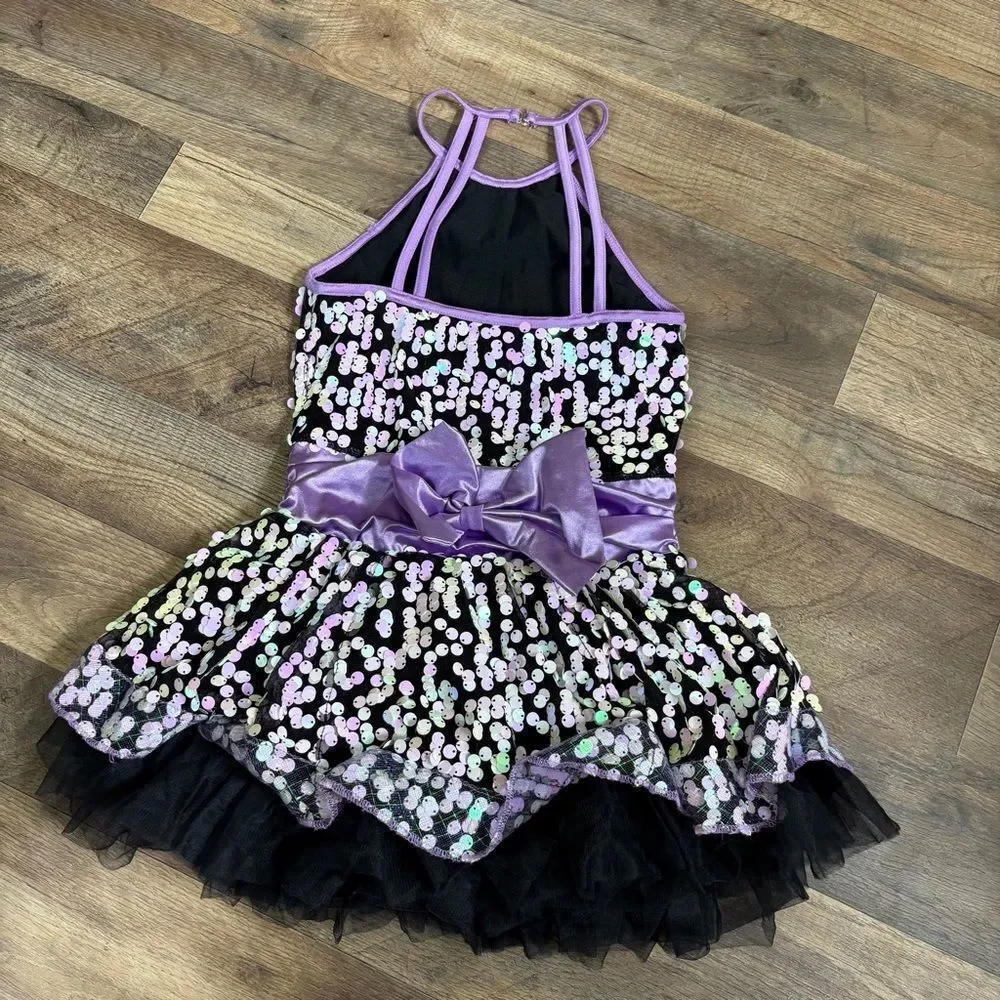 Weissman 12478 Purple Black Sequin Dance Costume Jazz Tap Ballet Musical Theater